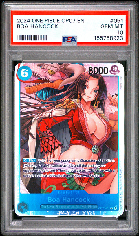 2024 ONE PIECE ONE PIECE OP07-500 YEARS IN THE FUTURE BOA HANCOCK 051 PSA 10