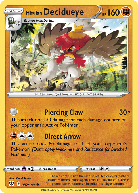Hisuian Decidueye - 082/189