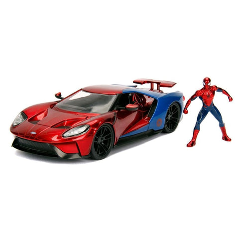1:24 2017 Ford GT with Spiderman Figure - Spiderman Diecast Car Model