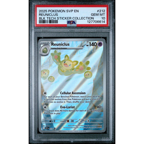 2025 POKEMON PROMO REUNICLUS TECH STICKER COLLECTION SVP212 PSA 10