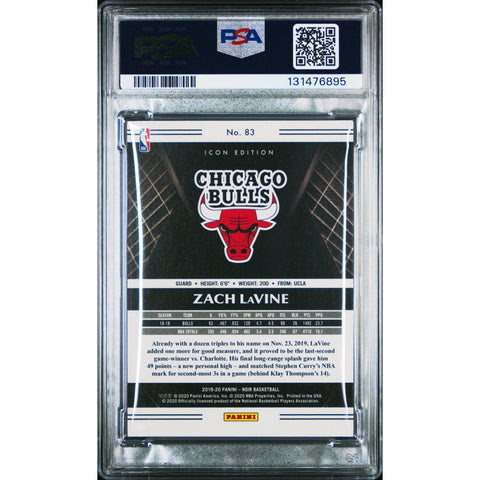 2019 PANINI PANINI NOIR ZACH LAVINE 83 PSA 9