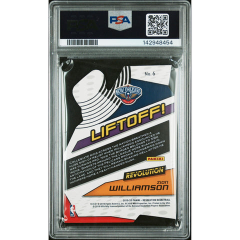 2019 PANINI PANINI REVOLUTION LIFTOFF! ZION WILLIAMSON 6 PSA 9