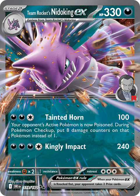 Team Rocket's Nidoking EX - 119/182