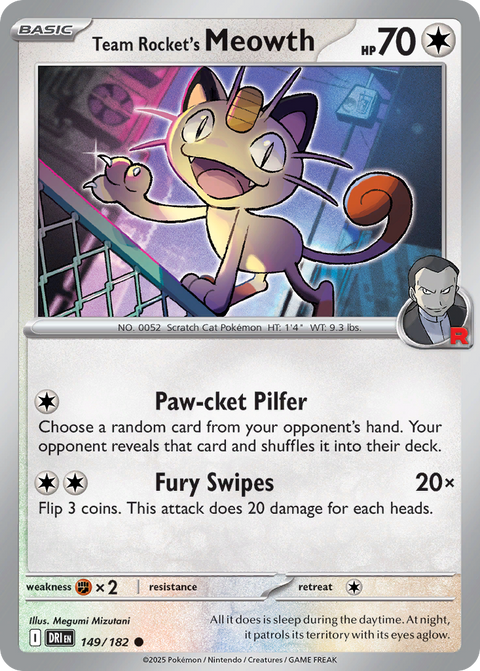 Team Rocket's Meowth - 149/182