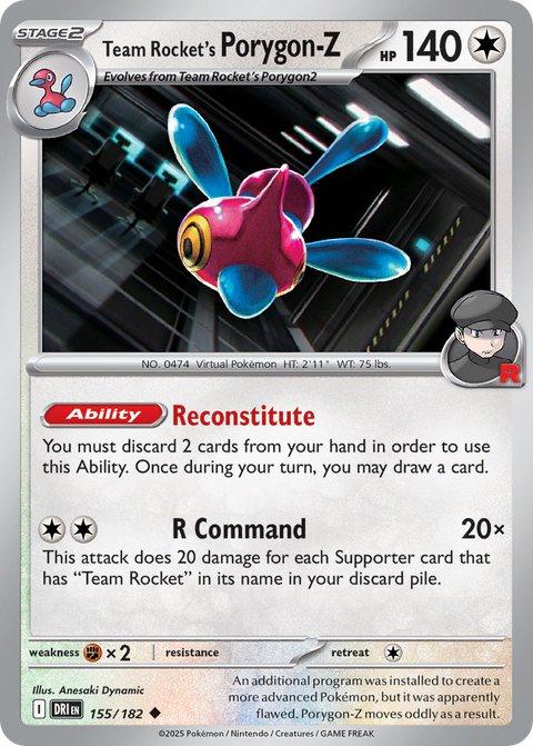 Team Rocket's Porygon-Z - 155/182