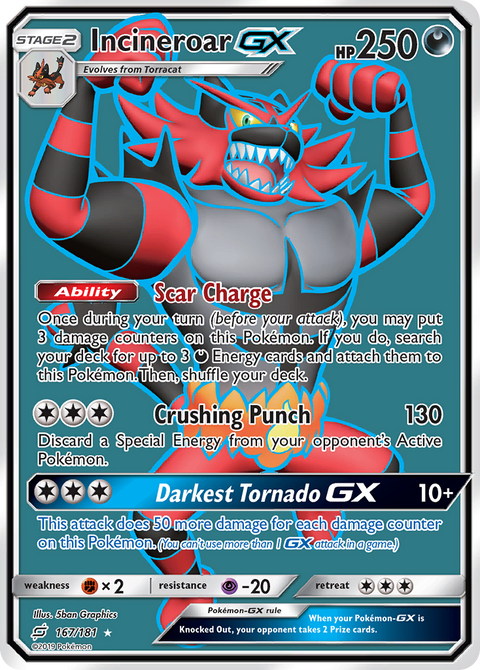 Incineroar GX - 167/181