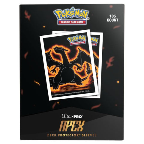 Ultra PRO - Pokémon TCG Neon Kanto 105ct Apex Deck Protector Sleeves Charizard