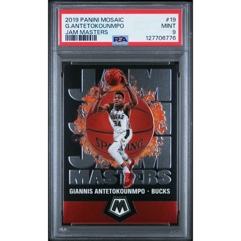 2019 PANINI MOSAIC JAM MASTERS G. ANTETOKOUNMPO 19 PSA 9