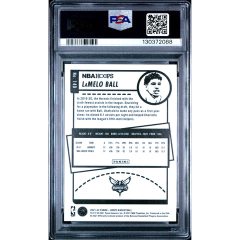 2021 PANINI PANINI NBA HOOPS LAMELO BALL SILVER 140 PSA 9