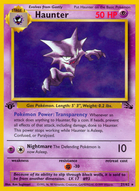 Haunter - 21/62 (1st Edition)