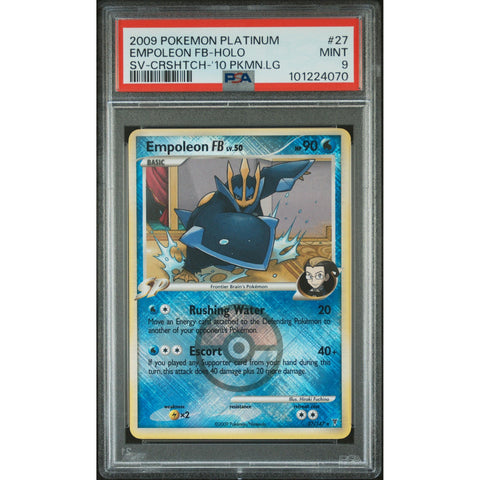 2009 POKEMON EMPOLEON FB HOLO CROSSHATCH-2010 POKEMON LEAGUE 27/147 PSA 9