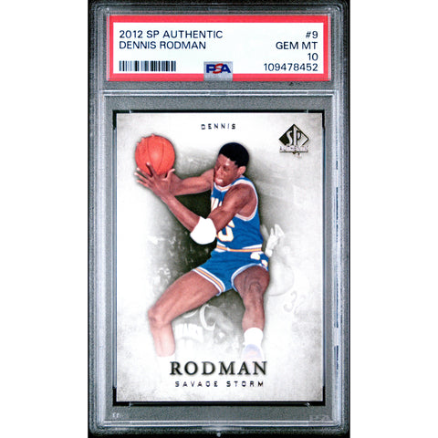 2012 SPORTS SP AUTHENTIC DENNIS RODMAN 9 PSA 10