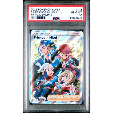 2023 POKEMON CROWN ZENITH FRIENDS IN HISUI FULL ART 148/159 PSA 10