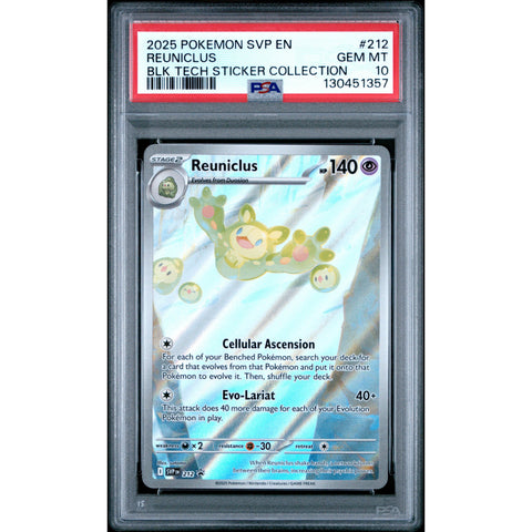 2025 POKEMON PROMO REUNICLUS TECH STICKER COLLECTION SVP212 PSA 10