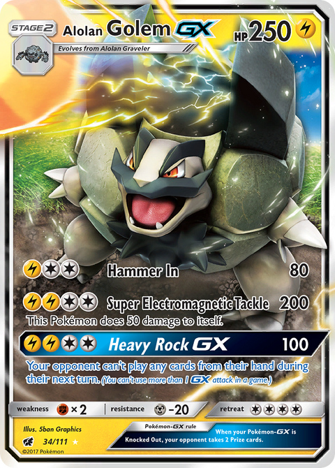 Alolan Golem GX - 34/111