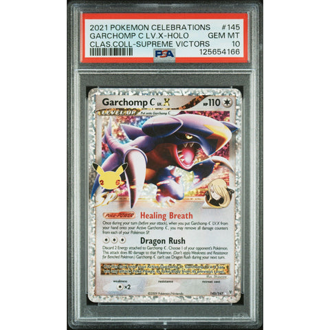 2021 POKEMON CELEBRATIONS CLASSIC COLLECTION GARCHOMP C LV.X 145 PSA 10
