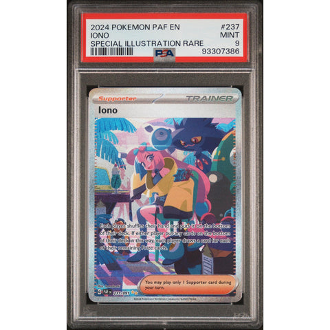 2024 POKEMON PALDEAN FATES IONO SIR 237/091 PSA 9