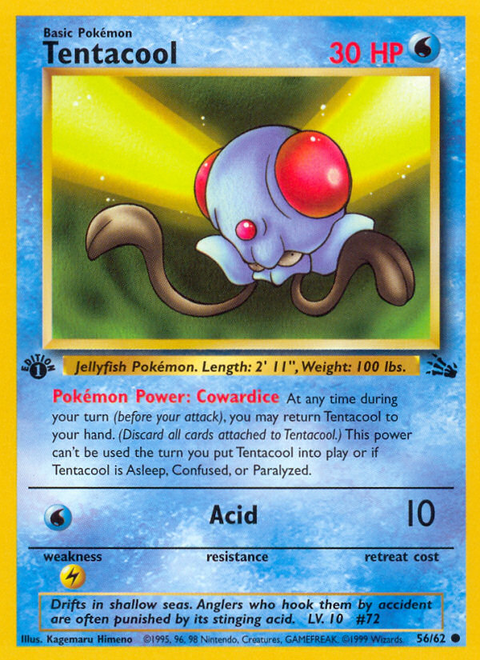Tentacool - 56/62 (1st Edition)