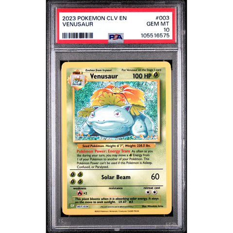 2023 POKEMON CLASSIC COLLECTION VENUSAUR 003/034 PSA 10