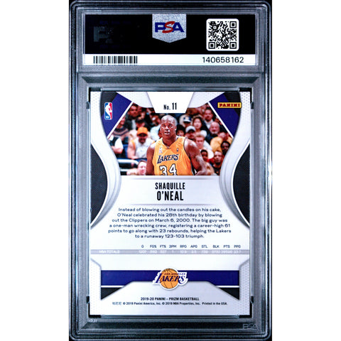 2019 PANINI PANINI PRIZM SHAQUILLE O'NEAL 11 PSA 10