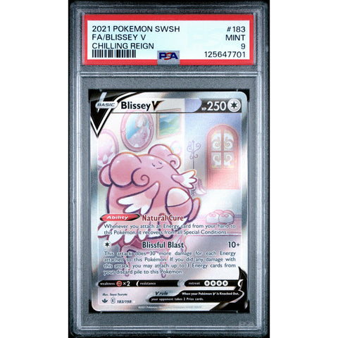 2021 POKEMON CHILLING REIGN BLISSEY V 183/198 PSA 9