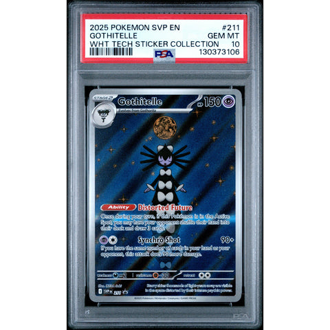 2025 POKEMON PROMO GOTHITELLE TECH STICKER COLLECTION SVP211 PSA 10