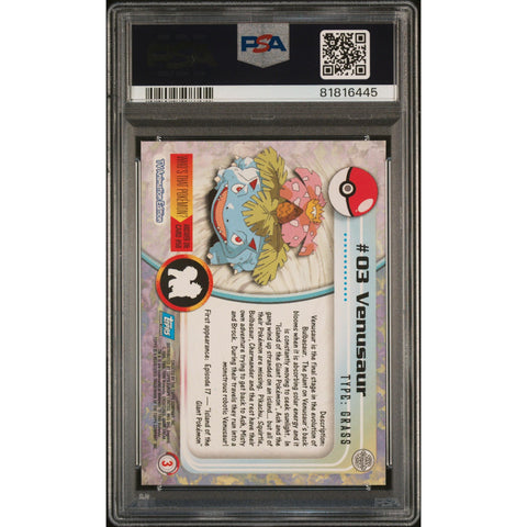 2000 POKEMON TOPPS UNITED KINGDOM VENUSAUR 3 PSA 9