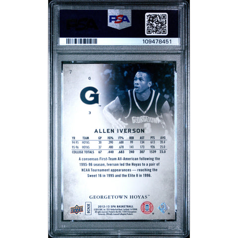2012 SPORTS SP AUTHENTIC ALLEN IVERSON 7 PSA 10