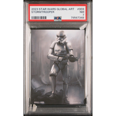 2023 STAR WARS GLOBAL ART JPN STORMTROOPER 003 PSA 7