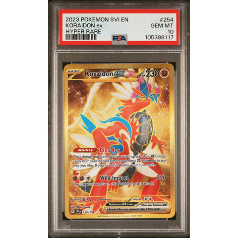2023 POKEMON SCARLET VIOLET KORAIDON HYPER 254/198 PSA 10