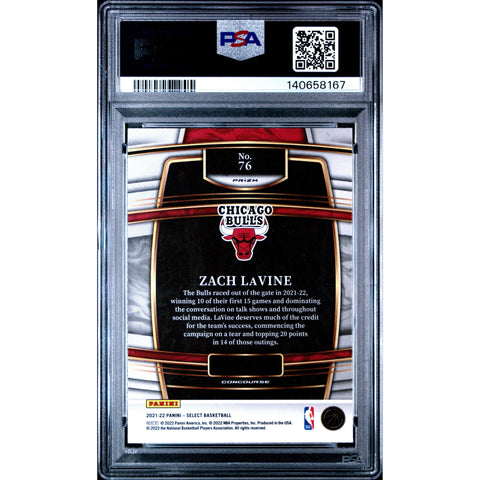 2021 PANINI PANINI SELECT ZACH LAVINE BLUE SHIMMER 76 PSA 9