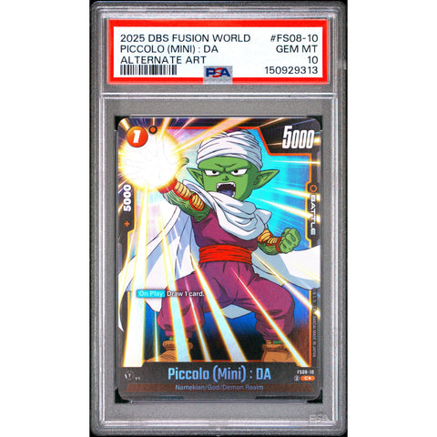 2025 DRAGON BALL PICCOLO (MINI) : DA ALTERNATE ART FS08-10 PSA 10