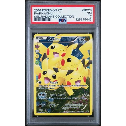 2016 POKEMON GENERATION PIKACHU RADIANT COLLECTION RC29/RC32 PSA 7