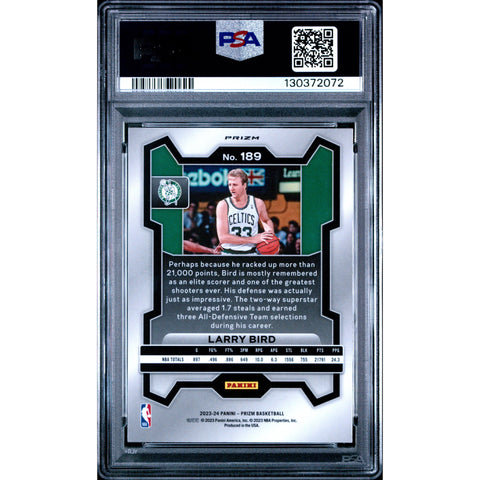2023 PANINI PANINI PRIZM LARRY BIRD RED WHITE BLUE 189 PSA 8