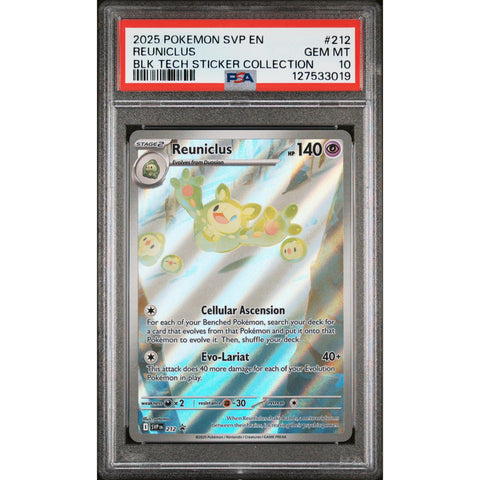 2025 POKEMON PROMO REUNICLUS TECH STICKER COLLECTION SVP212 PSA 10