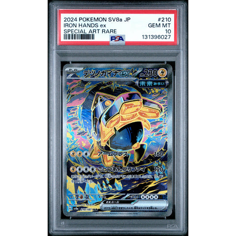 2024 POKEMON JPN TERASTAL FEST IRON HANDS 210/187 PSA 10