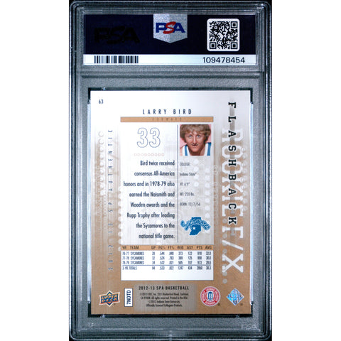 2012 SPORTS SP AUTHENTIC LARRY BIRD 63 PSA 9