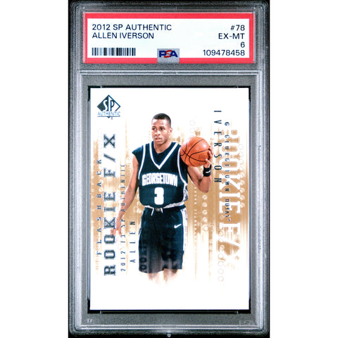 2012 SPORTS SP AUTHENTIC ALLEN IVERSON 78 PSA 6