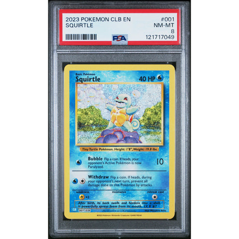 2023 POKEMON CLASSIC COLLECTION SQUIRTLE 001/034 PSA 8