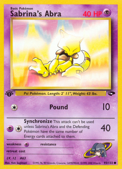 Sabrina's Abra - 93/132 (1st Edition)