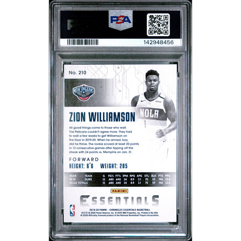 2019 PANINI PANINI CHRONICLES ZION WILLIAMSON PINK 210 PSA 9