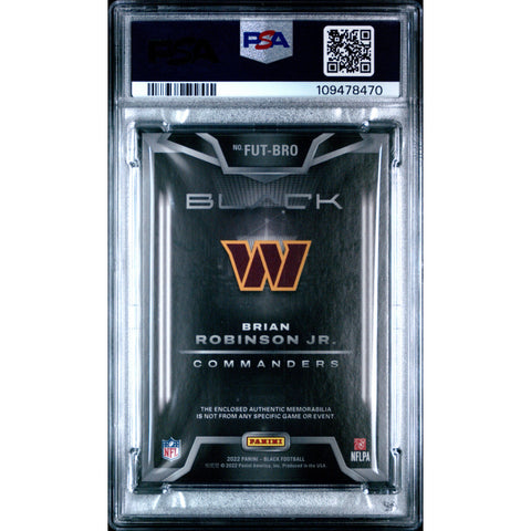 2022 SPORTS PANINI BLACK FOOBALL BRIAN ROBISON JR SILVER FUTBRO PSA 9