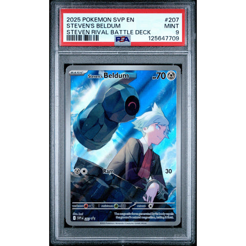 2025 POKEMON BLACK STAR PROMO STEVEN'S BELDUM SVP207 PSA 9