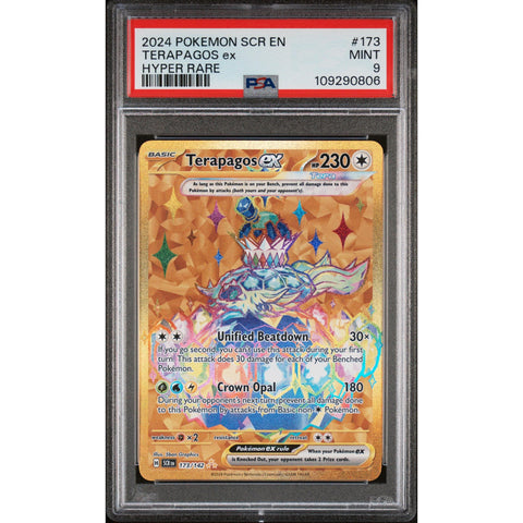 2024 POKEMON STELLAR CROWN TERAPAGOS HYPER RARE 173/142 PSA 9