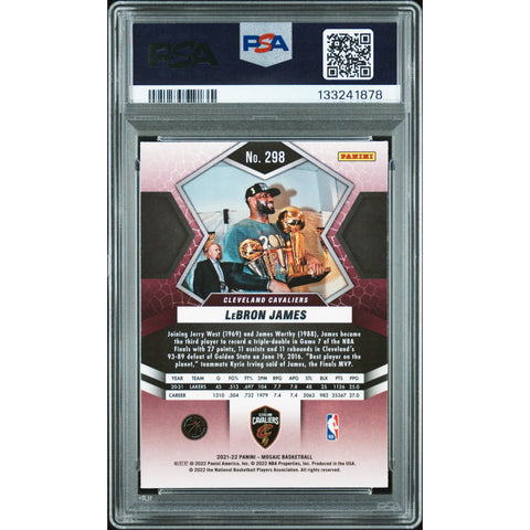 2021 PANINI PANINI MOSAIC LEBRON JAMES 298 PSA 9