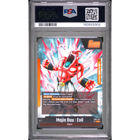 2024 DRAGON BALL MAJIN BUU : EVIL ALTERNATE ART FB04-077 PSA 10