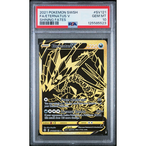 2021 POKEMON SHINING FATES FULL ART/ETERNATUS V SV121/SV122 PSA 10