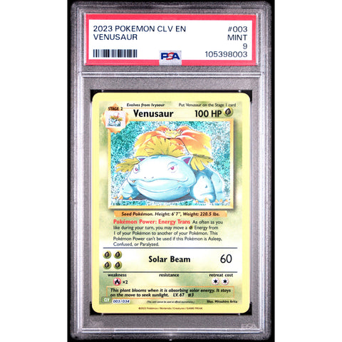 2023 POKEMON CLASSIC COLLECTION VENUSAUR 003/034 PSA 9