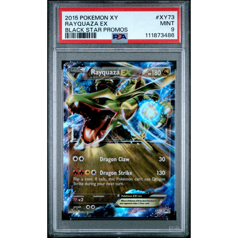 2015 POKEMON XY BLACK STAR PROMO RAYQUAZA EX XY73 PSA 9