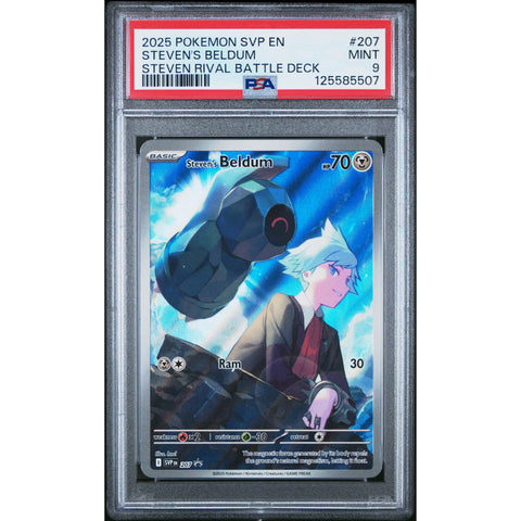 2025 POKEMON BLACK STAR PROMO STEVEN'S BELDUM STEVEN SVP207 PSA 9